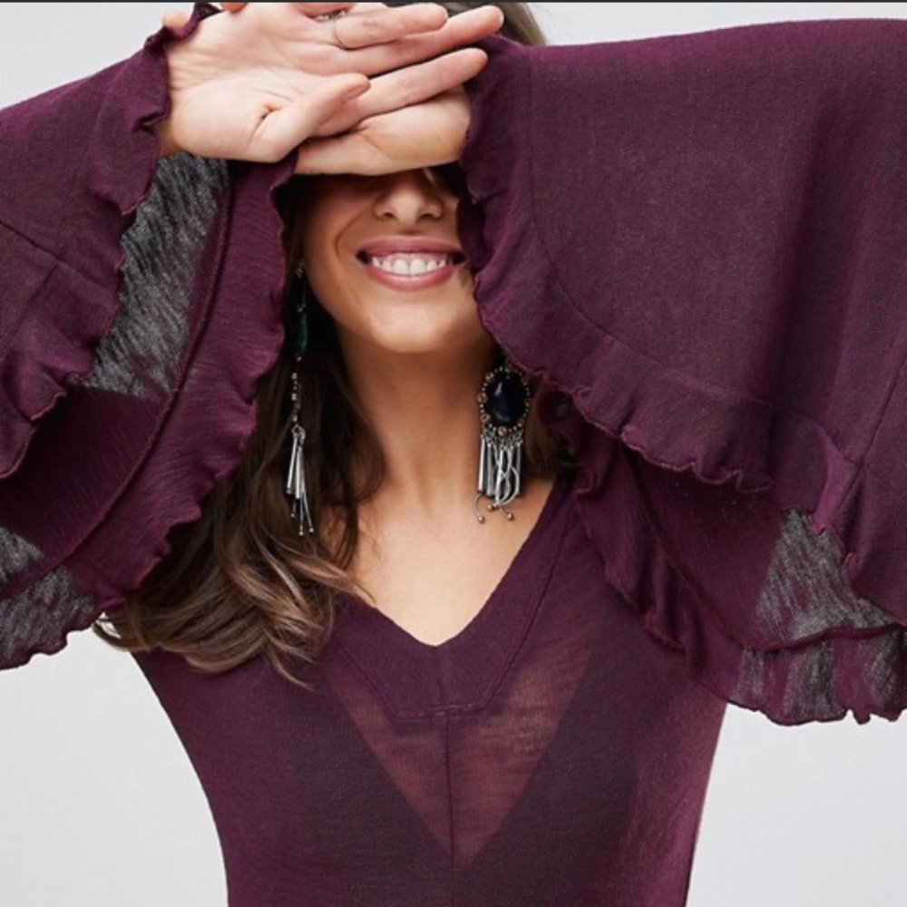 Free People Soo Dramatic Long Sleeve Top